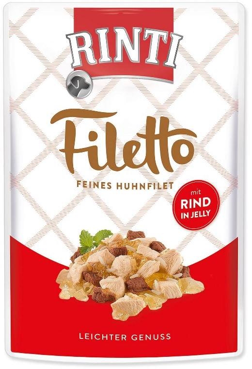 Rinti Dog Filetto kapsa kuře+hovězí v želé 100g