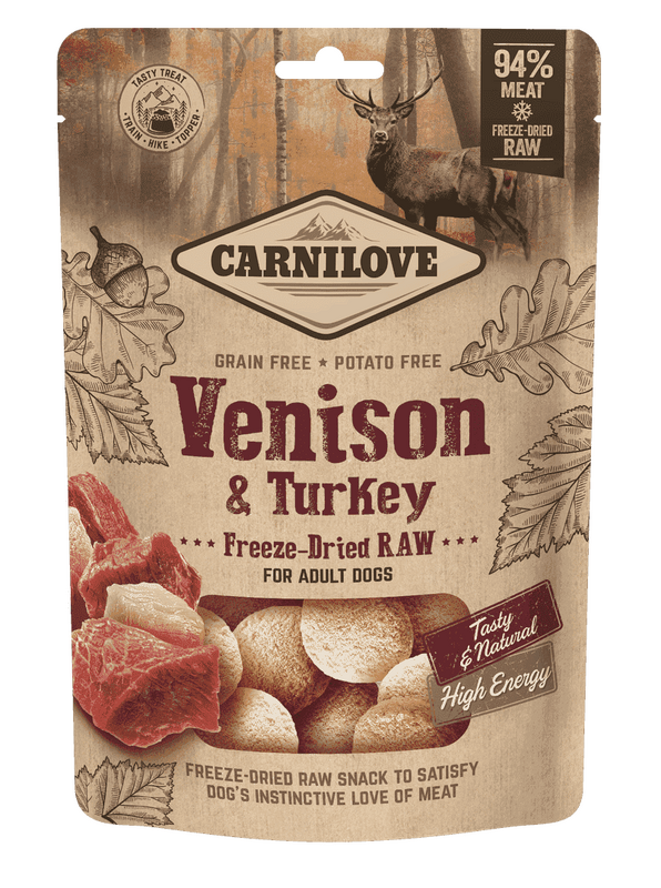 Carnilove Freeze-Dried Raw Snacks Venison & Turkey 60g