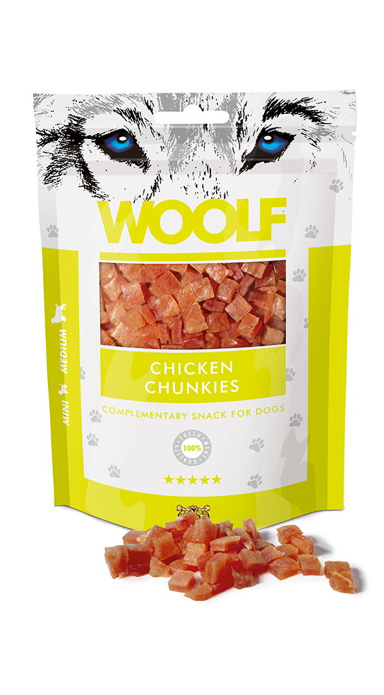 WOOLF pochoutka chicken chunkies 100g