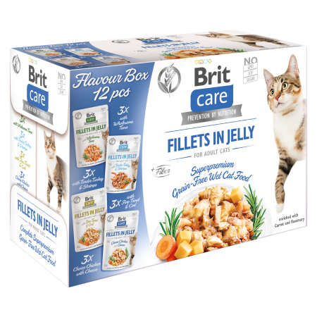 Brit Care Cat kapsičky Fillet in Jelly (12 x 85 g)