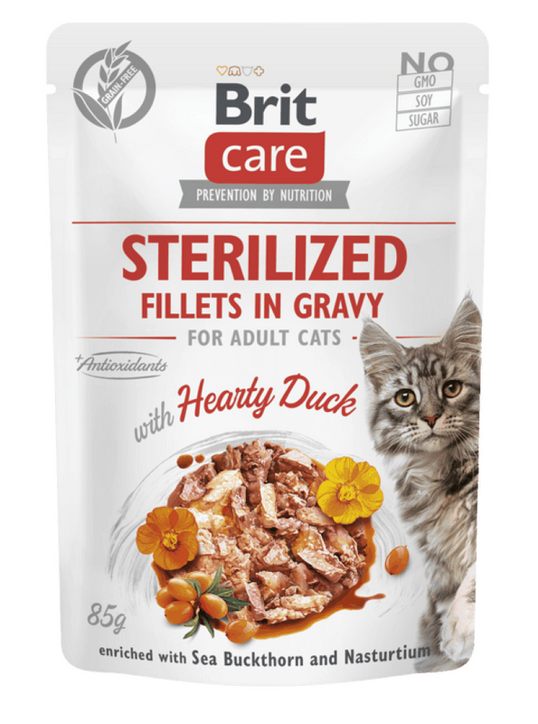 Brit Care Cat kapsička Sterilized Gravy with Hearty Duck 85 g