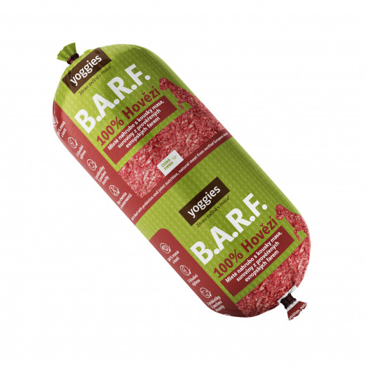 Yoggies B.A.R.F. 100% hovězí s probiotiky 1300g