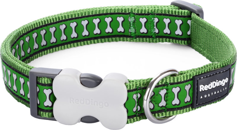 Obojek RD 12 mm x 20-32 cm - Bones Rfx - zelená