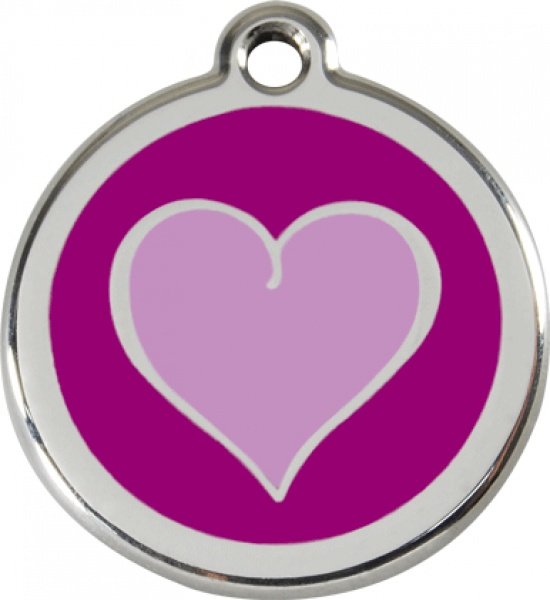 Známka Red Dingo Srdce - Fialová M