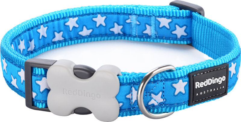 Obojek RD 12 mm x 20-32 cm - Stars White