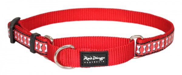 Obojek polos. RD 15 mm x 26-40 cm - Bones Rfx - červená