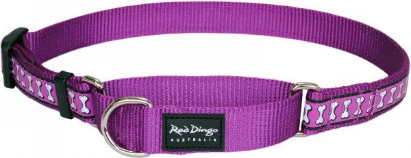 Obojek polos. RD 15 mm x 26-40 cm - Bones Rfx - fialová