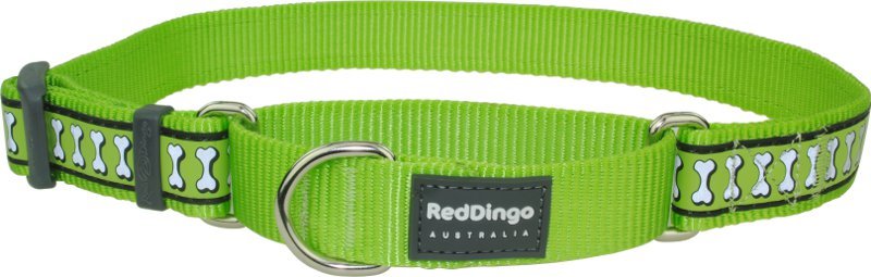 Obojek polos. RD 15 mm x 26-40 cm - Bones Rfx - limetková