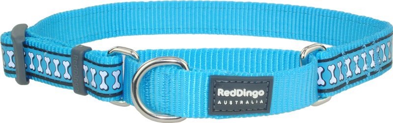 Obojek polos. RD 15 mm x 26-40 cm - Bones Rfx - tyrkysová