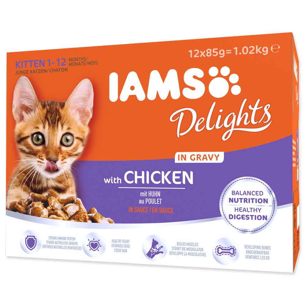 IAMS Kitten Delights Chicken in Gravy multipack 1020g