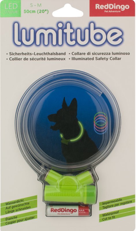 Obojek Lumitube SM cm zelený