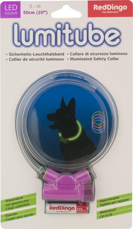 Obojek Lumitube SM cm fialový