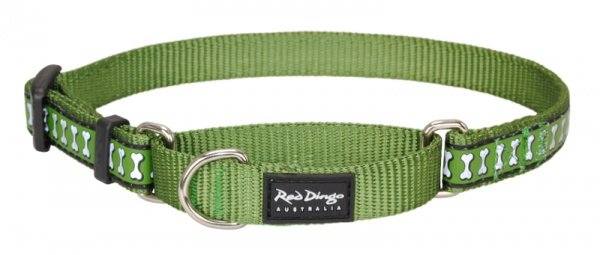 Obojek polos. RD 20 mm x 33-50 cm - Bones Rfx - zelená