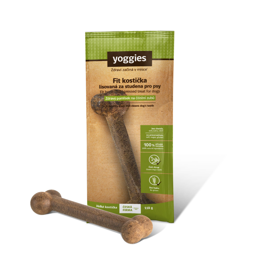 Fit kostička Yoggies pro psy velká -  lisovaná za studena 118g