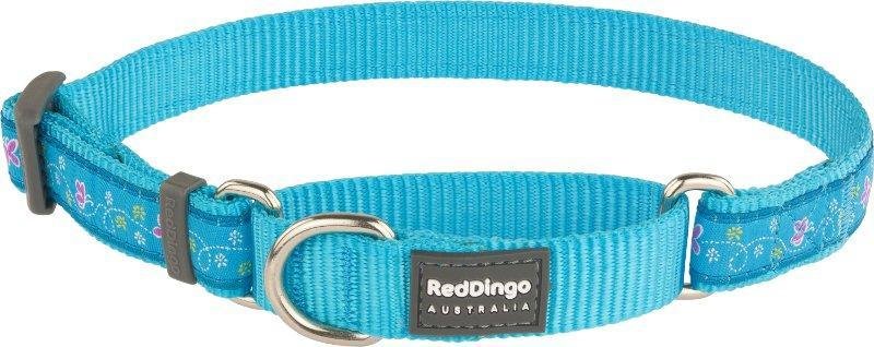 Obojek polos. RD 15 mm x 26-40 cm - Butterfly Turquoise