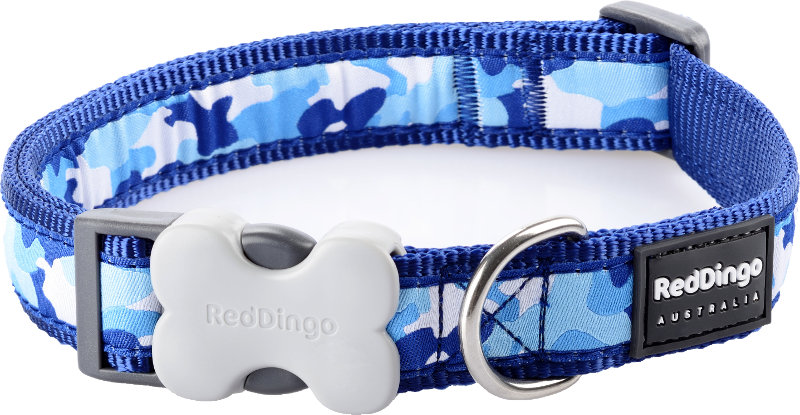 Obojek RD 12 mm x 20-32 cm - Camouflage Navy