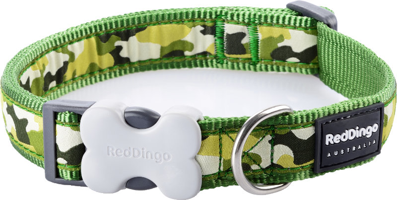 Obojek RD 12 mm x 20-32 cm - Camouflage Green