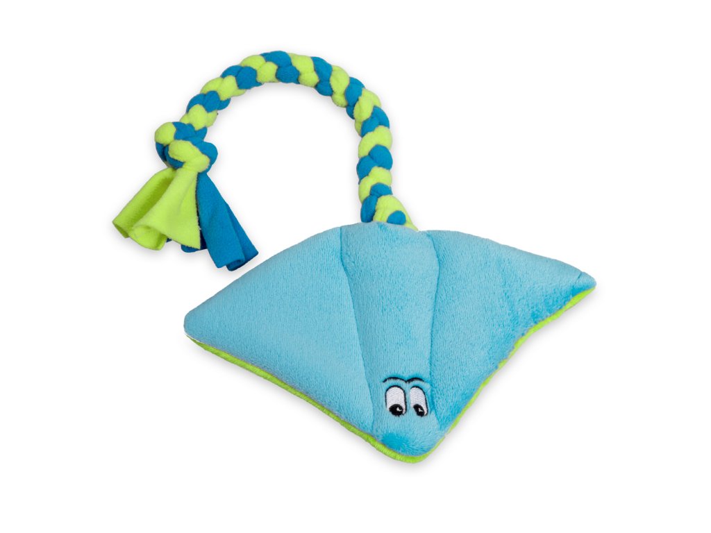 Pískací Potvůrky Rejnok - modrá/zelená