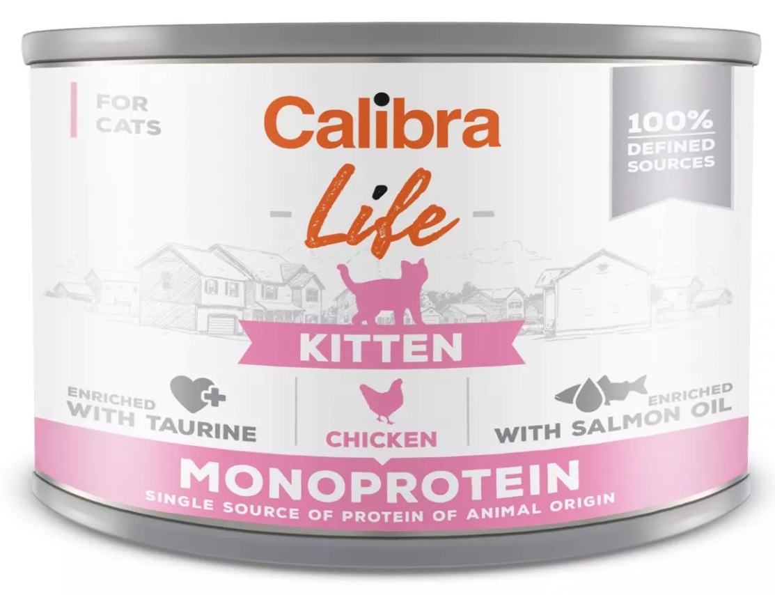 Calibra Cat Life  konz.Kitten Chicken 200g