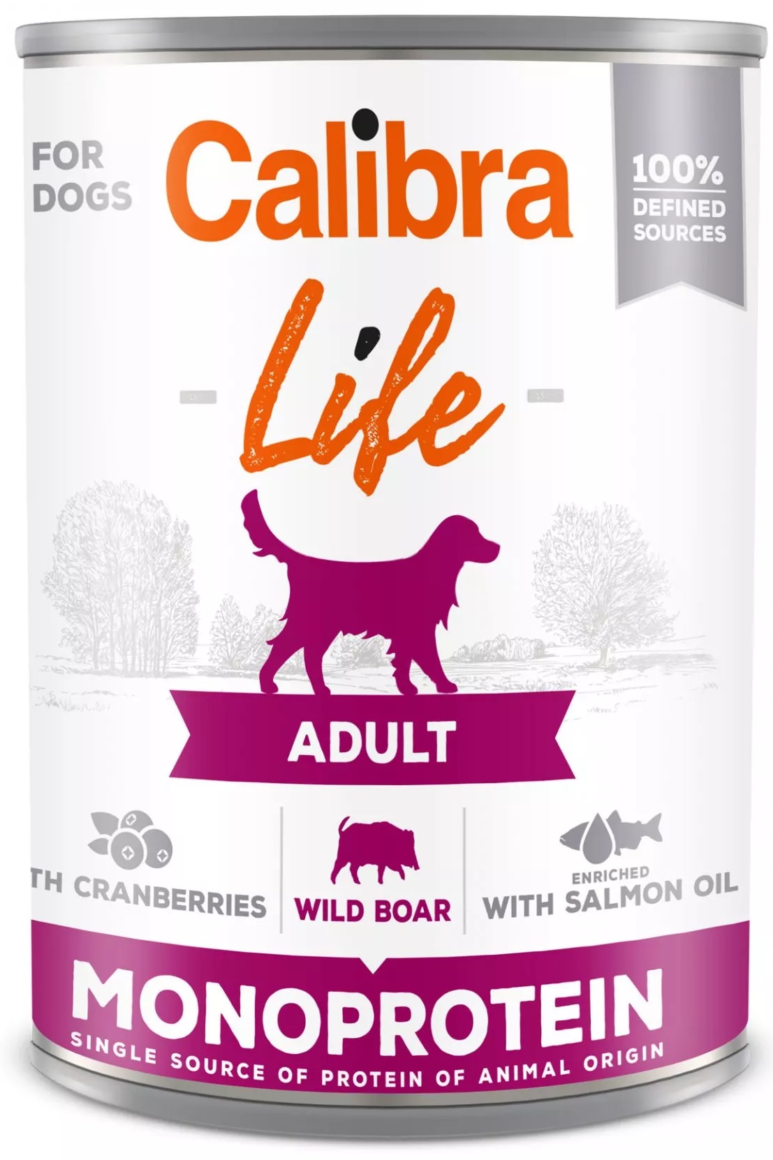 Calibra Dog Life  konz.Adult Wild boar with cran. 400g