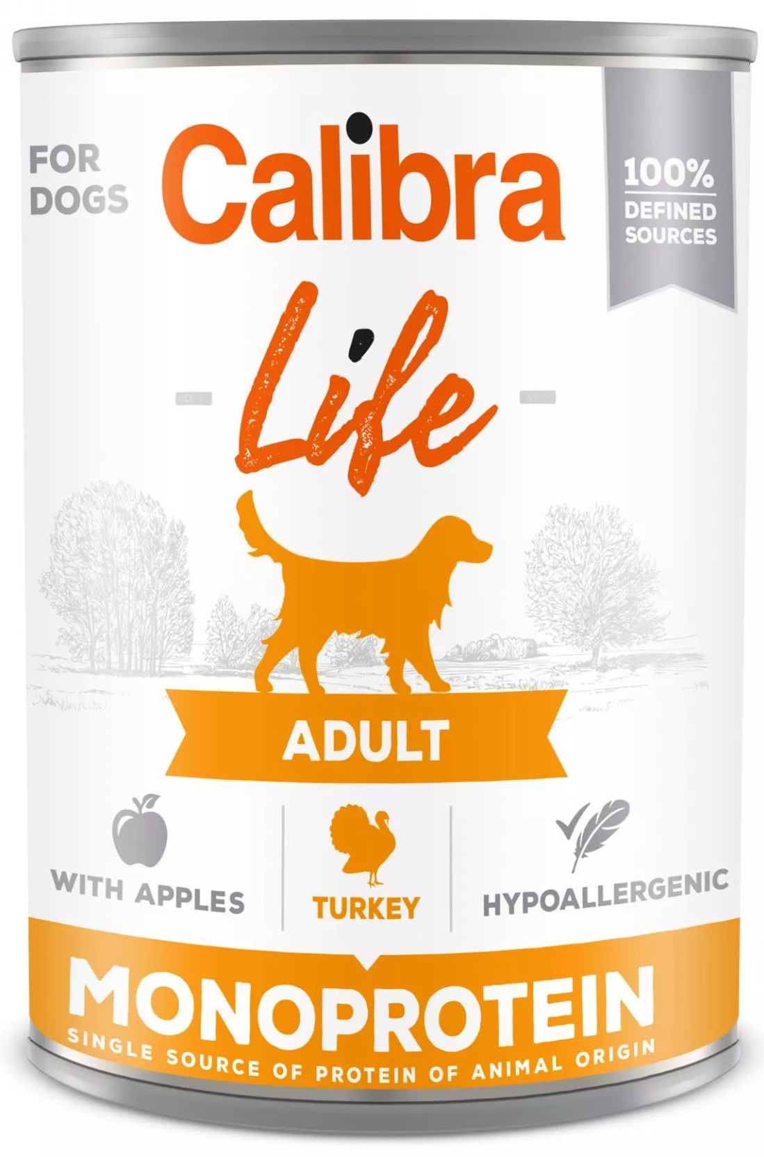 Calibra Dog Life  konz.Adult Turkey with apples 400g