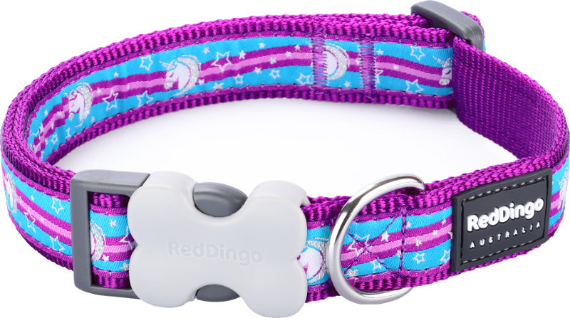 Obojek RD 12 mm x 20-32 cm - Unicorn Purple