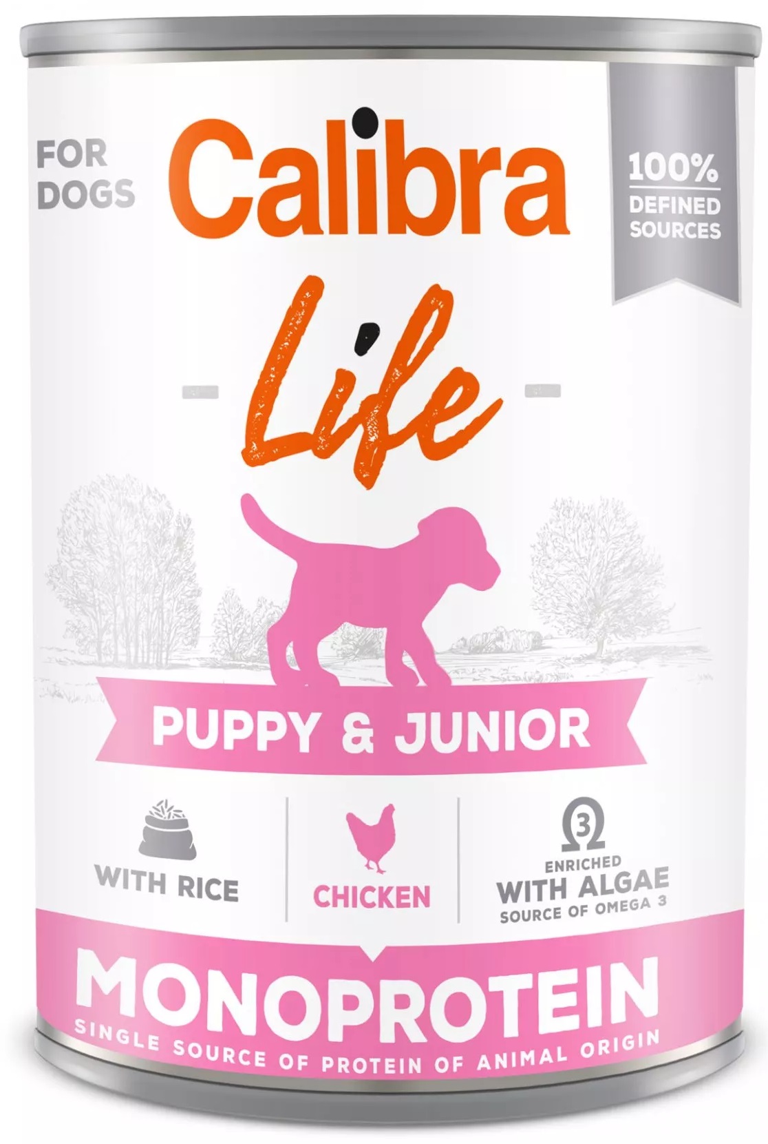 Calibra Dog Life  konz.Puppy&Junior Chicken&rice 400g