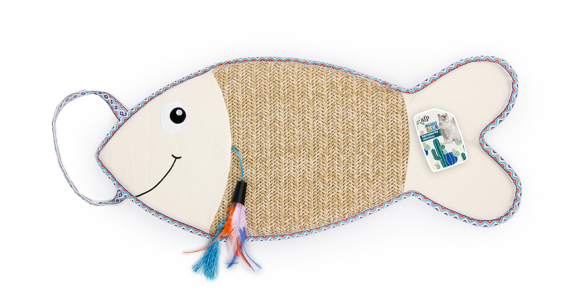 Závěsné škrabadlo ryba AFP Whisker Fiesta z umělého lýka