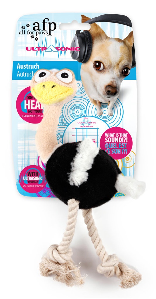 Plyšový pštros AFP Ultrasonic s ultrazvukovým pískátkem
