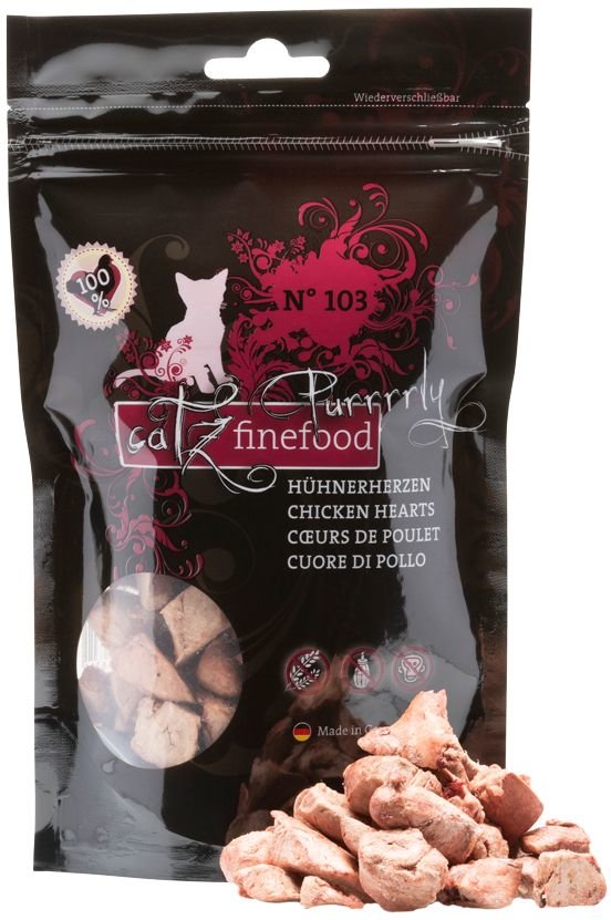 Catz finefood Purrrrly N° 103 – sušená kuřecí srdíčka 35 g