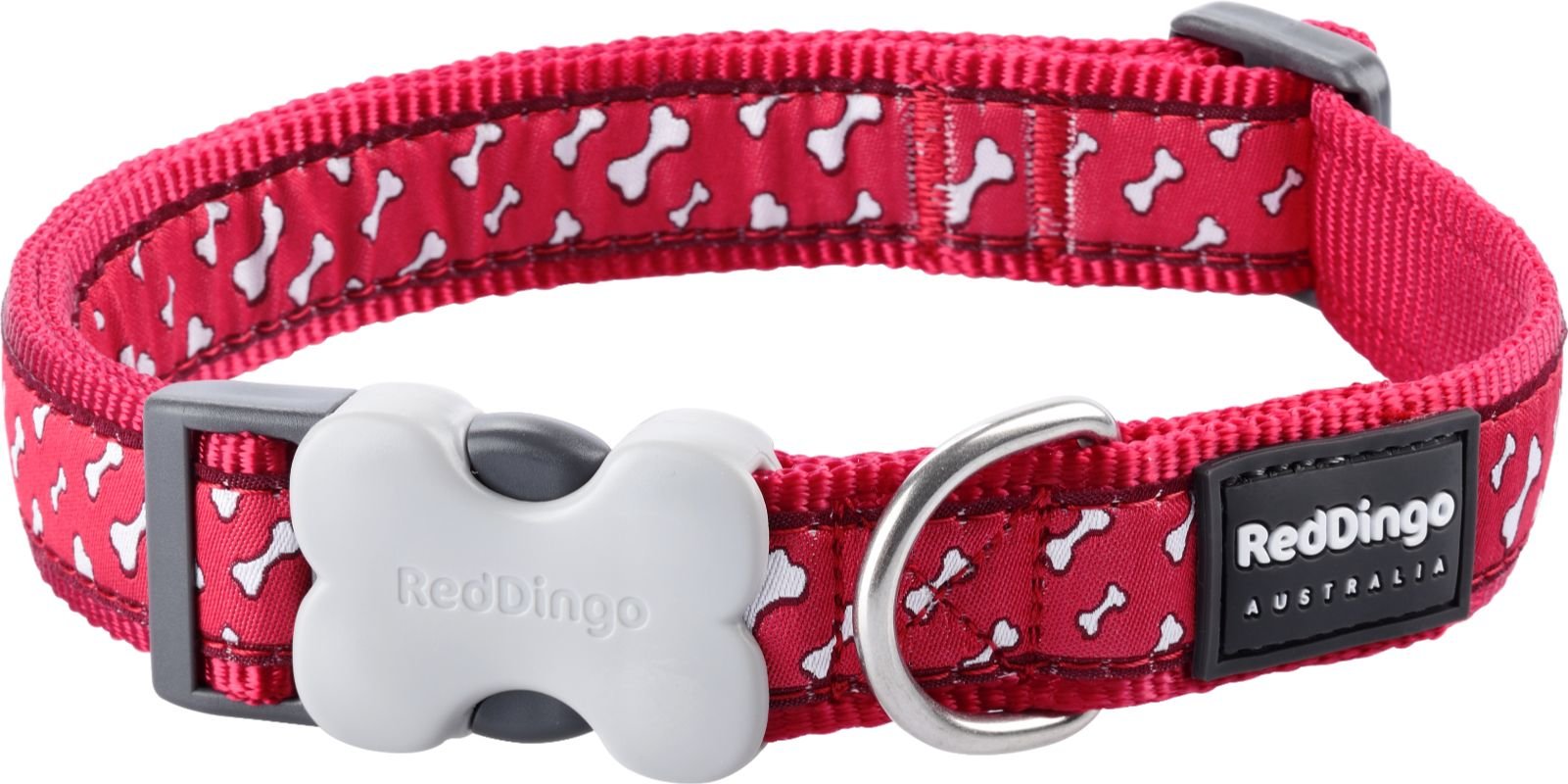 Obojek RD 12 mm x 20-32 cm - Flying Bones Red
