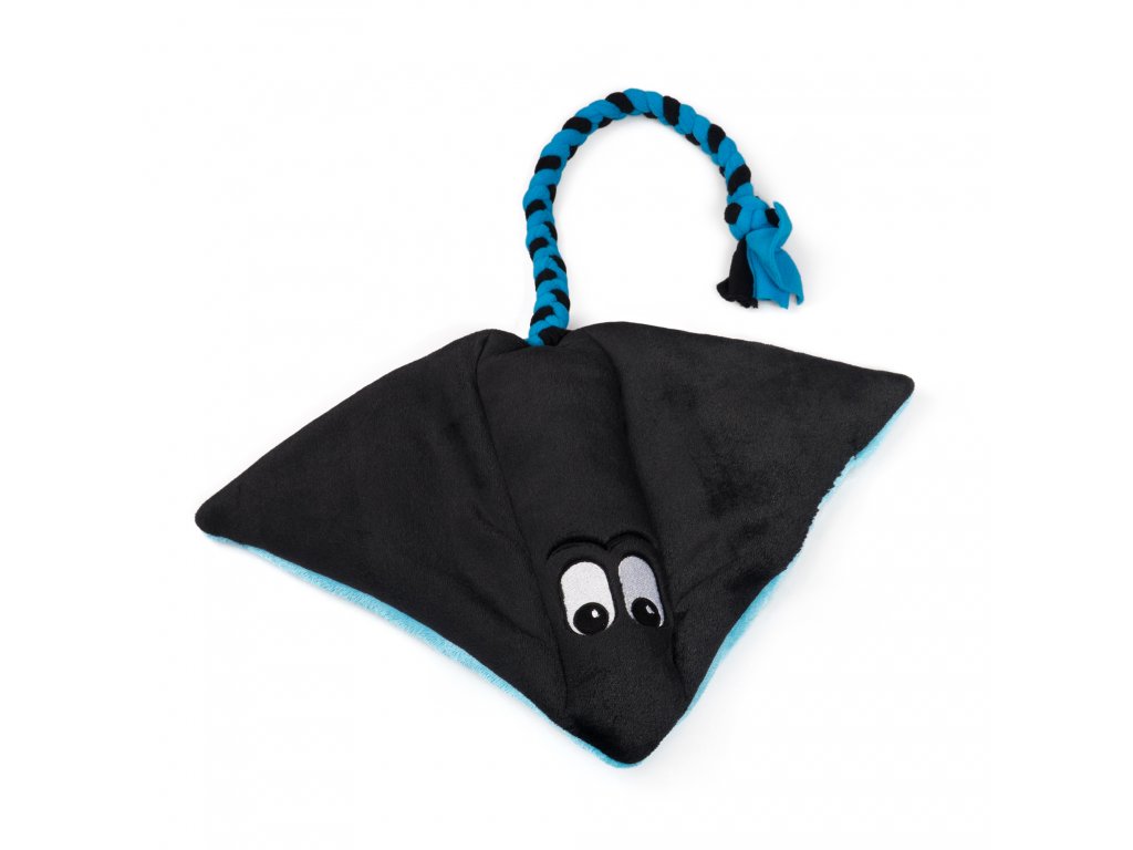 Pískací Potvůrky Rejnok MAXI - černá/modrá