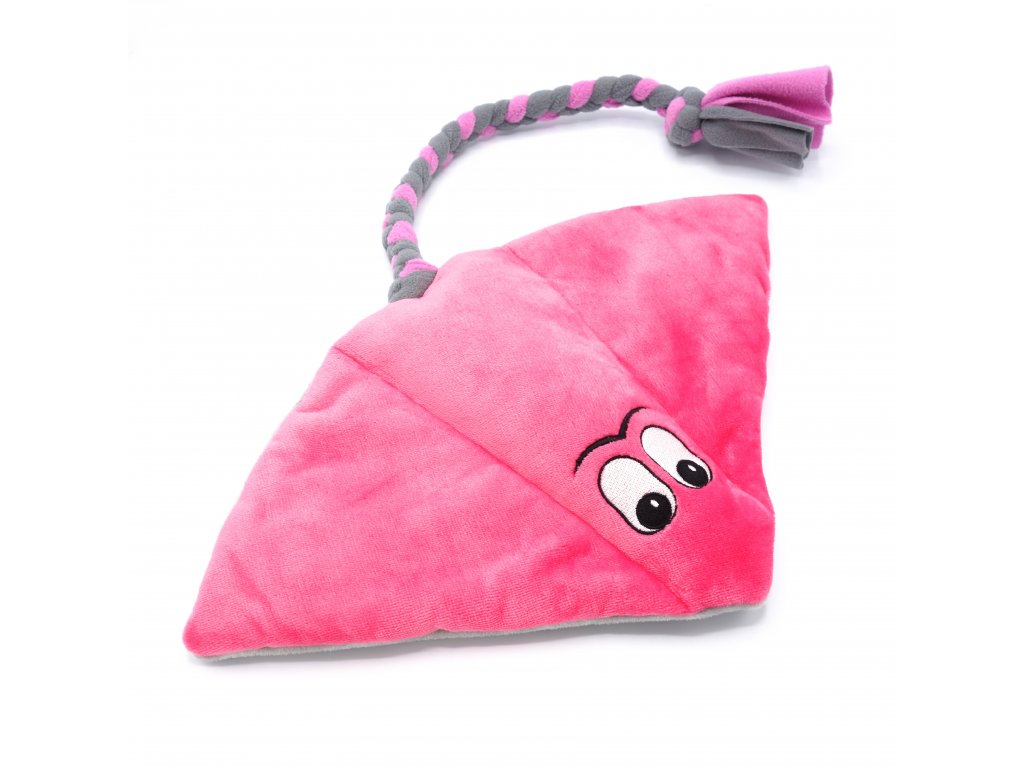 Pískací Potvůrky Rejnok MAXI - růžová/šedá