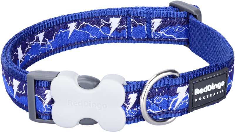 Obojek RD 12 mm x 20-32 cm - Lightning Dark Blue