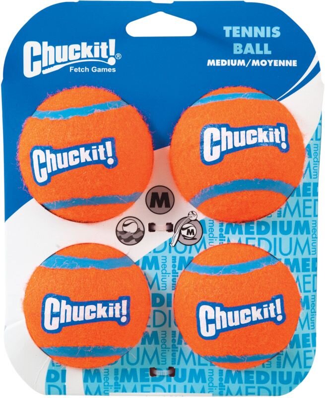 Míčky tenisové Medium 6,5 cm - 4 na kartě