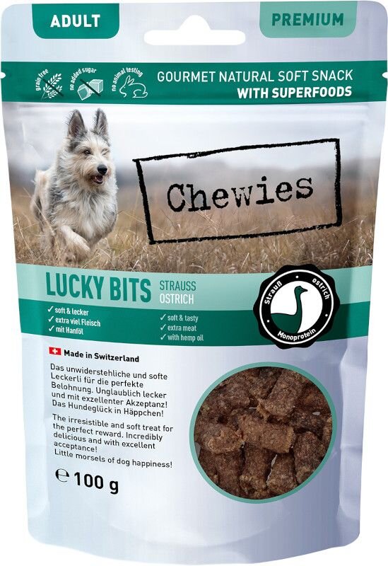 Chewies Lucky Bits Se pštrosím masem 100g