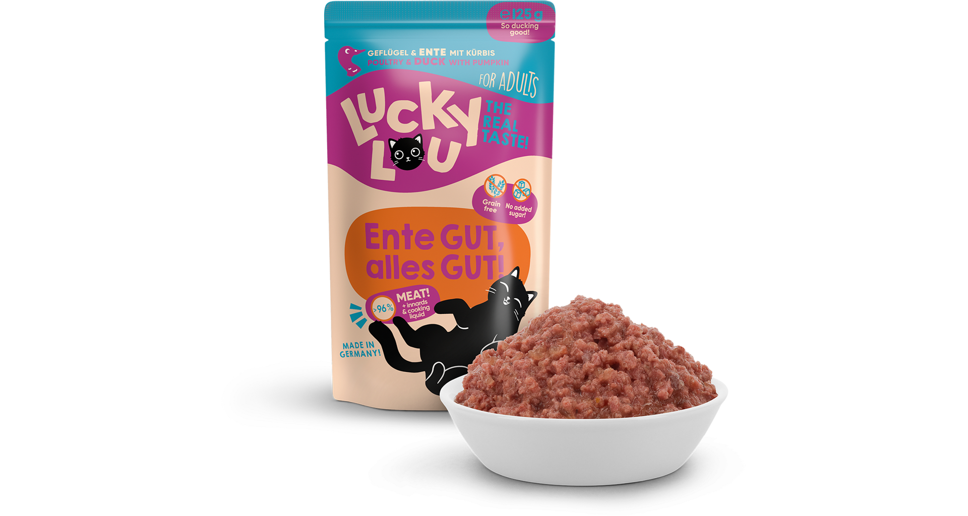 Lucky Lou Lifestage Adult s drůbežím a kachním masem 125 g
