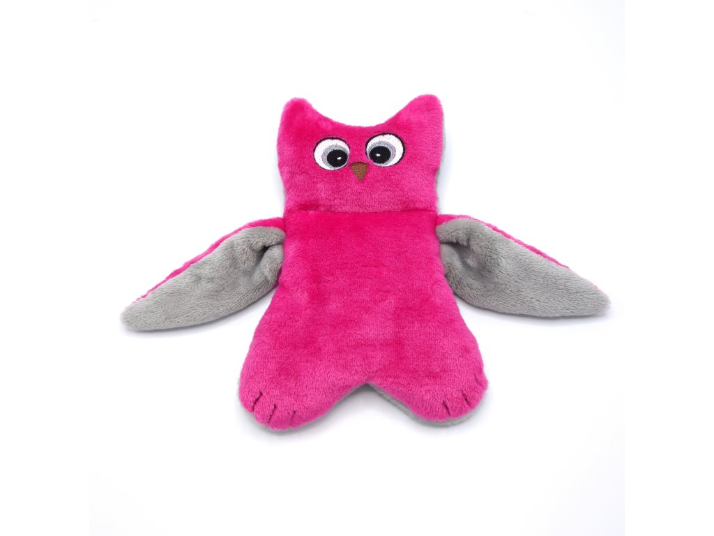 Pískací Potvůrky Sova - růžová
