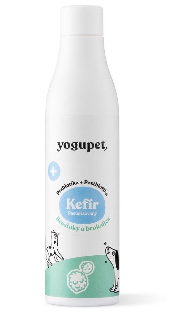 Yogupet Kefír pro psy a kočky s laktobacily – s brusinkami a brokolicí