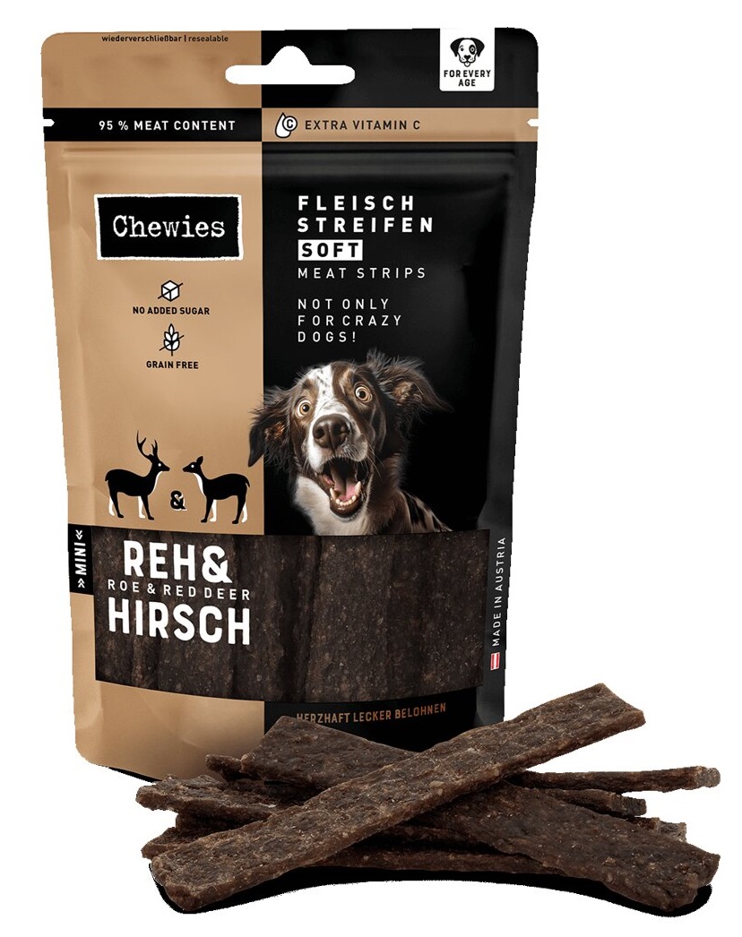 Chewies Fleischstreifen Soft Srnčí a jelení maso Mini 70 g