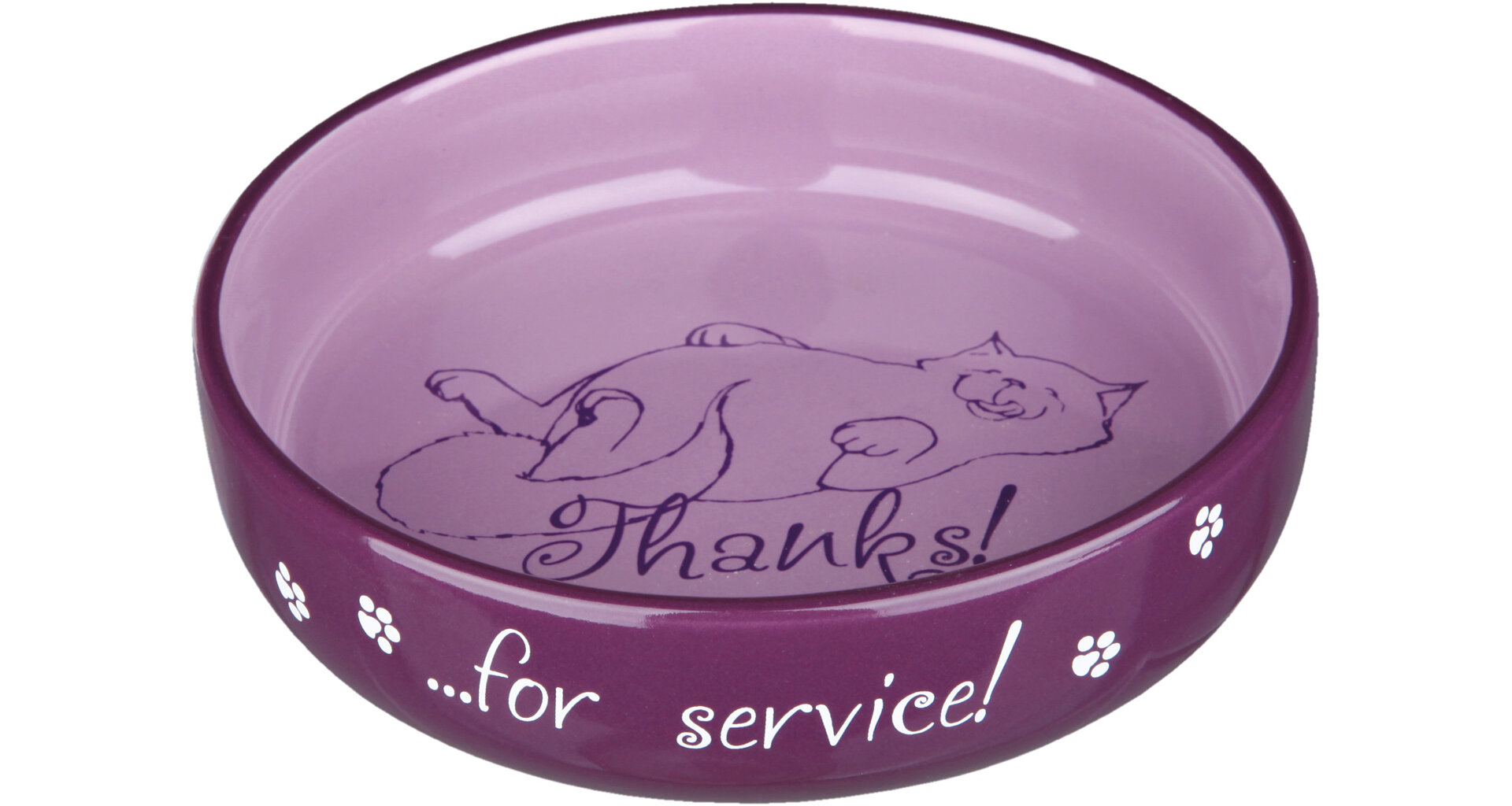 Keramická miska nízká pro kočky s krátkým čumákem 0,3 l / ø 15 cm