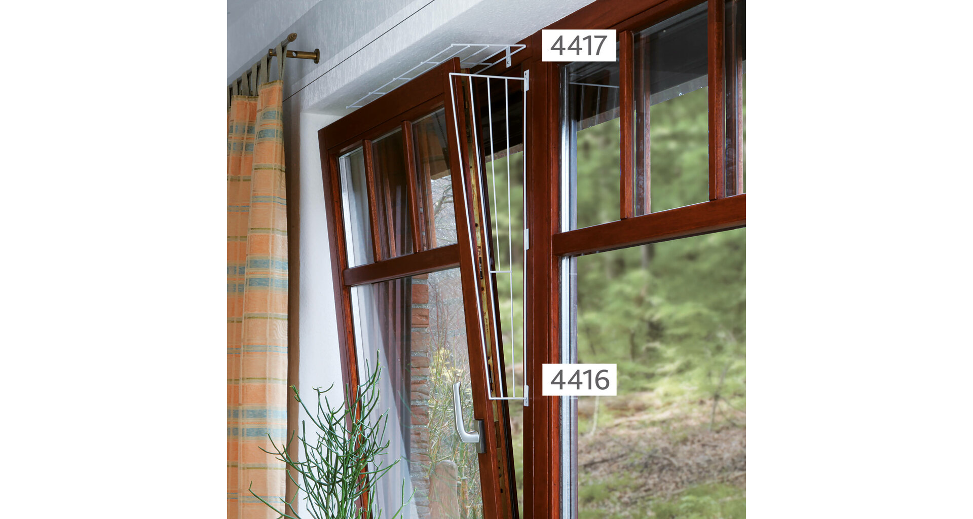 Ochranná mříž do okna, obdelníková 65 x 16 cm