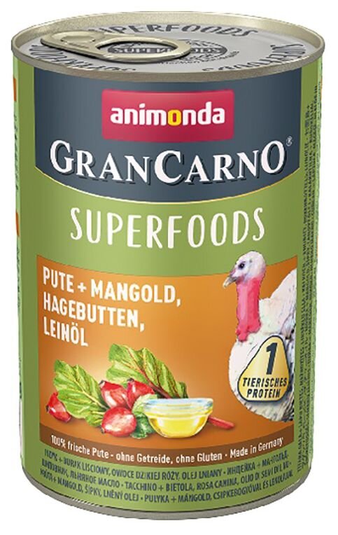 GRANCARNO Superfoods - krůta, mangold, šípky, lněný olej 400 g