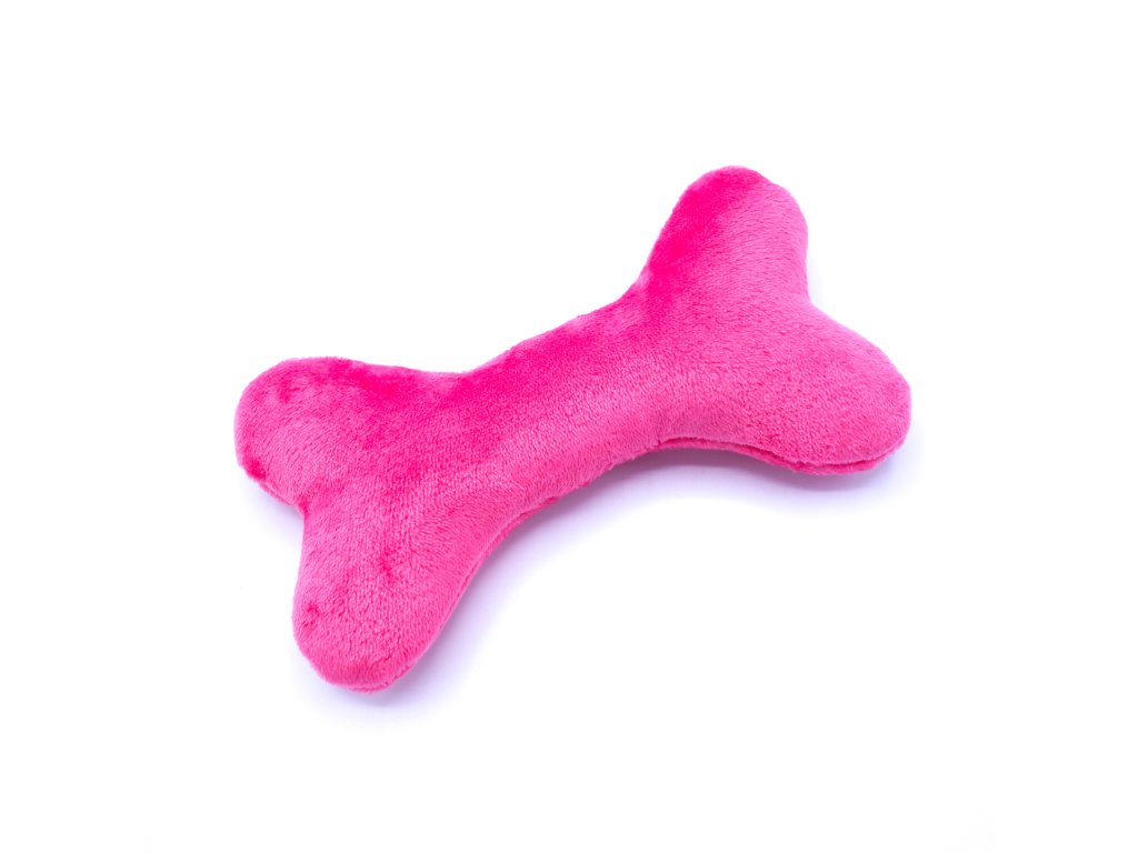 Pískací Potvůrky – Plyšová kostička pro psa – velká, pískací růžová