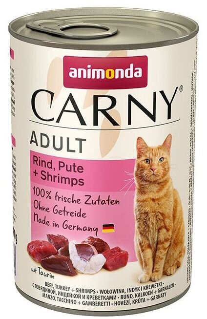 ANIMONDA konzerva CARNY Adult - hovězí, krůta, ráčci 400g