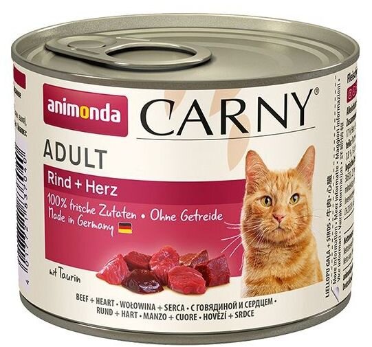 ANIMONDA konzerva CARNY Adult - hovězí, srdce 200g