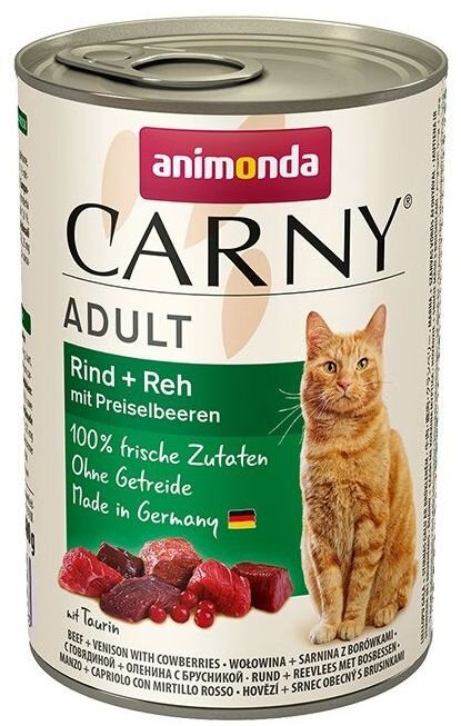 ANIMONDA konzerva CARNY Adult - hovězí, srnčí, brusinky 400g