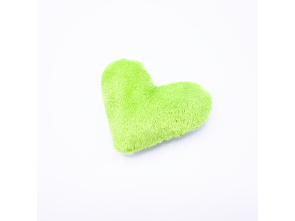 Pískací Potvůrky – srdíčko s šantou kočičí - zelené