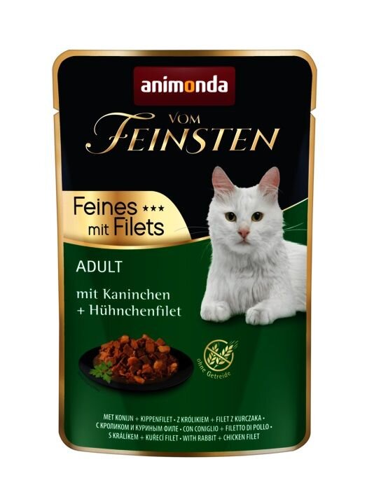 Vom Feinsten Adult FEINES m.Fillets - králík + kuřecí filet, kapsička pro kočky 85 g