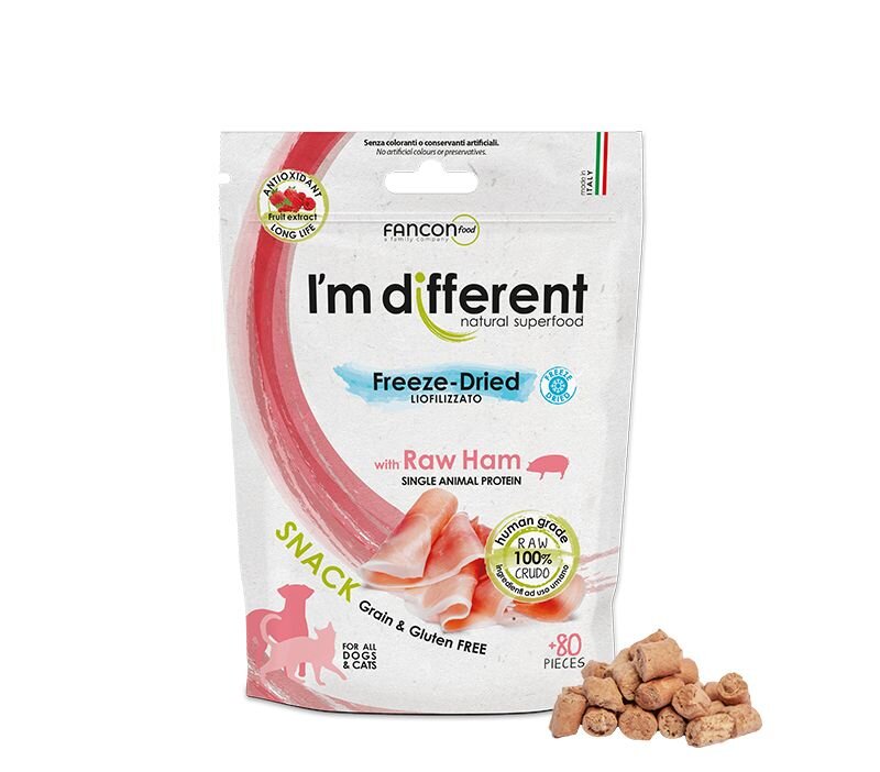I´M DIFFERRENT SNACK šunka - mrazem sušený pamlsek, 40g
